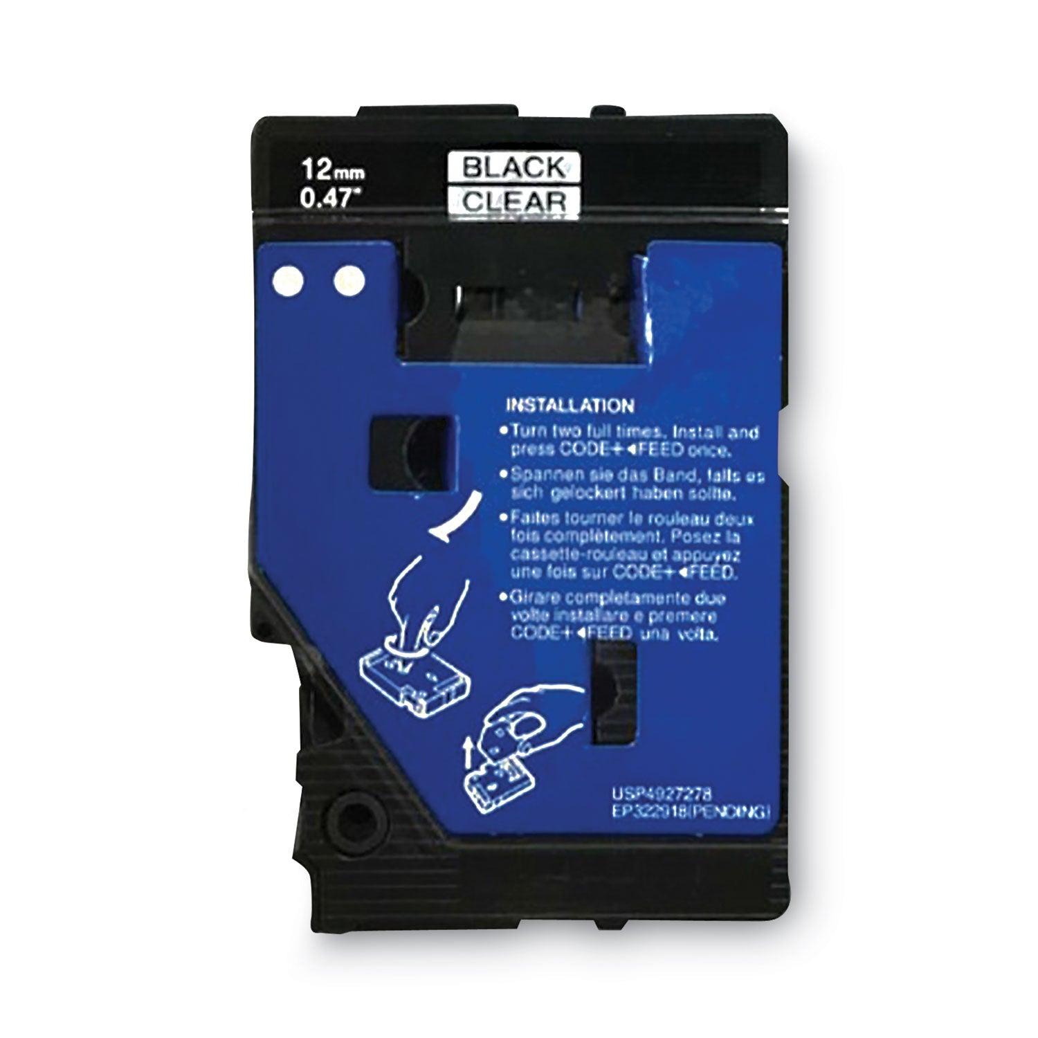 P-touch TC Laminated Tape Cartridges - x 1/2" Width x 25" Length - Direct Thermal - Clear - Water Resistant - Laminated - Grease Resistant - 2 / Pack