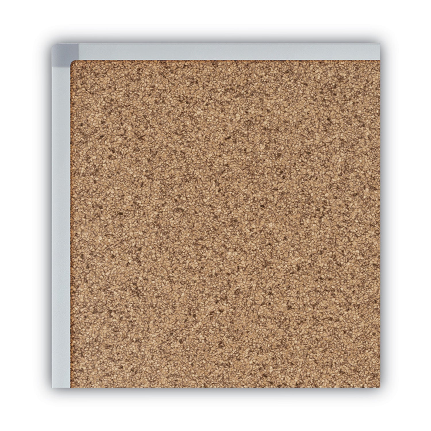 Mead Classic Cork Bulletin Board - 24" Board Height x 18" Board Width - Natural Cork Surface - Self-healing - Silver Aluminum Frame - 1 Each