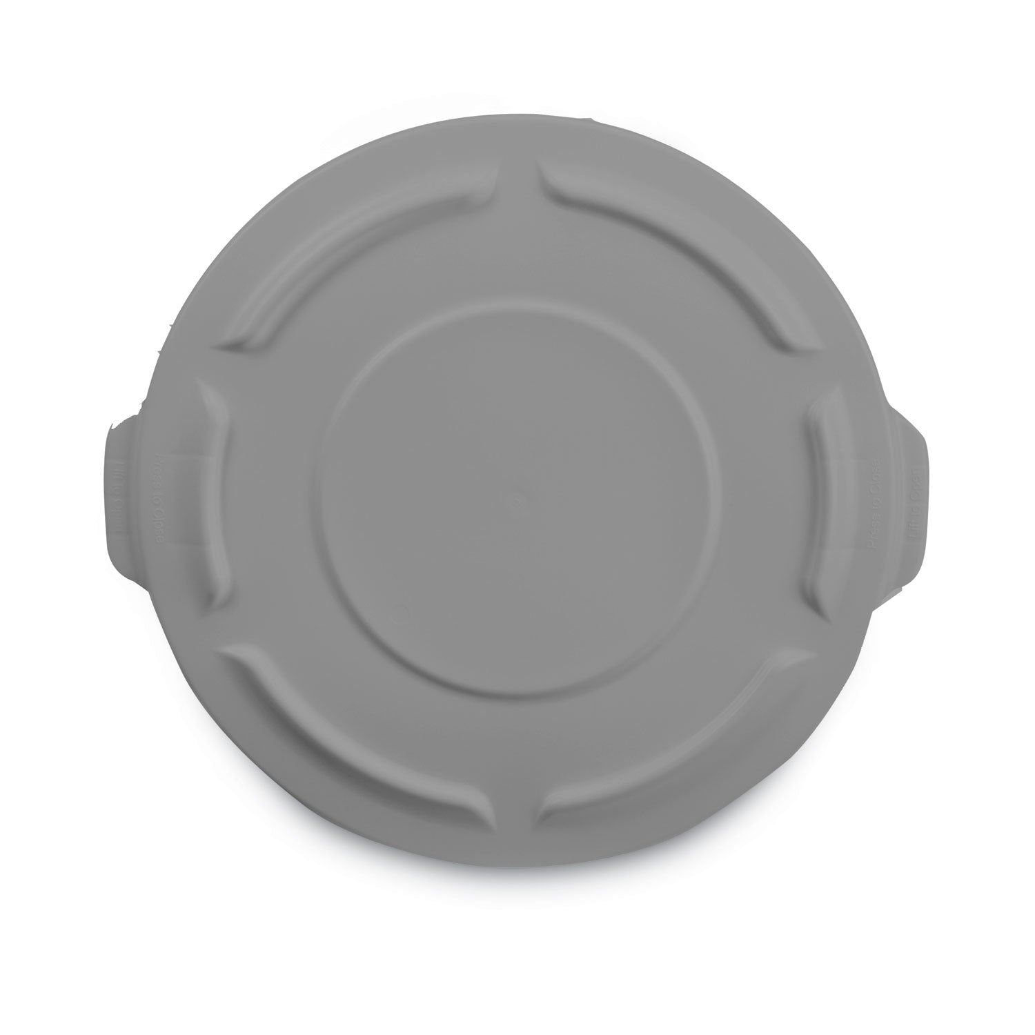 Rubbermaid Commercial Brute 55-Gallon Container Lid - Round - 29.1" Diameter - Plastic, High-density Polyethylene (HDPE) - Gray - 1 Each