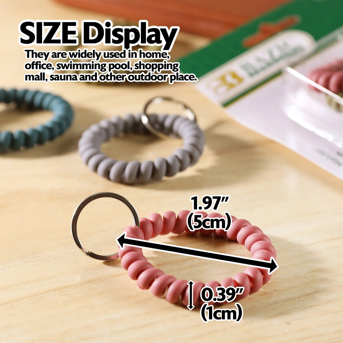 4PK WRIST COIL W KEY HOLDER