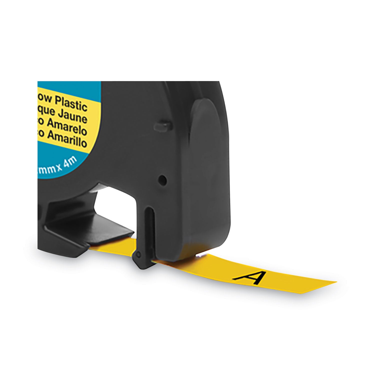 Dymo LetraTag Label Maker Tape Cartridge - 1/2" Width - Direct Thermal - Yellow - Polyester - 1 Each