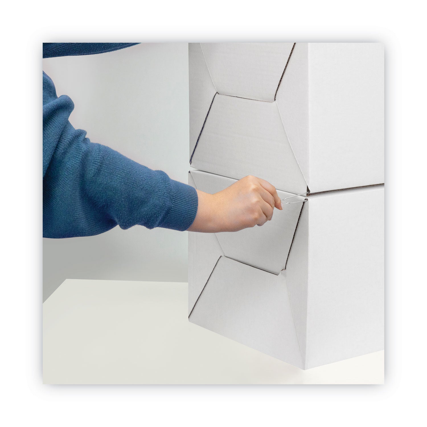 Bankers Box Recycled Stor/Drawer Steel Plus File Storage System, Letter Size, Heavy Duty, Stackable, Kraft/Green, 6/Carton