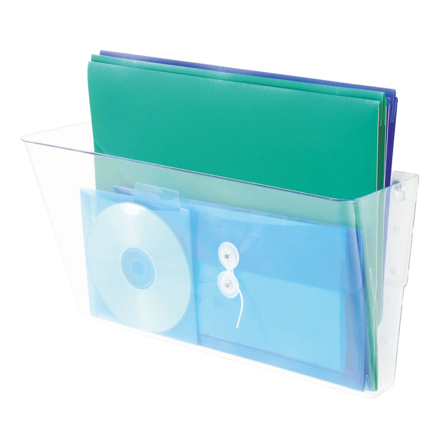 Deflecto EZ Link Stackable DocuPocket - 1 Compartment(s) - 7" Height x 16.25" Width x 4" Depth - Stackable - Clear - 1 Each