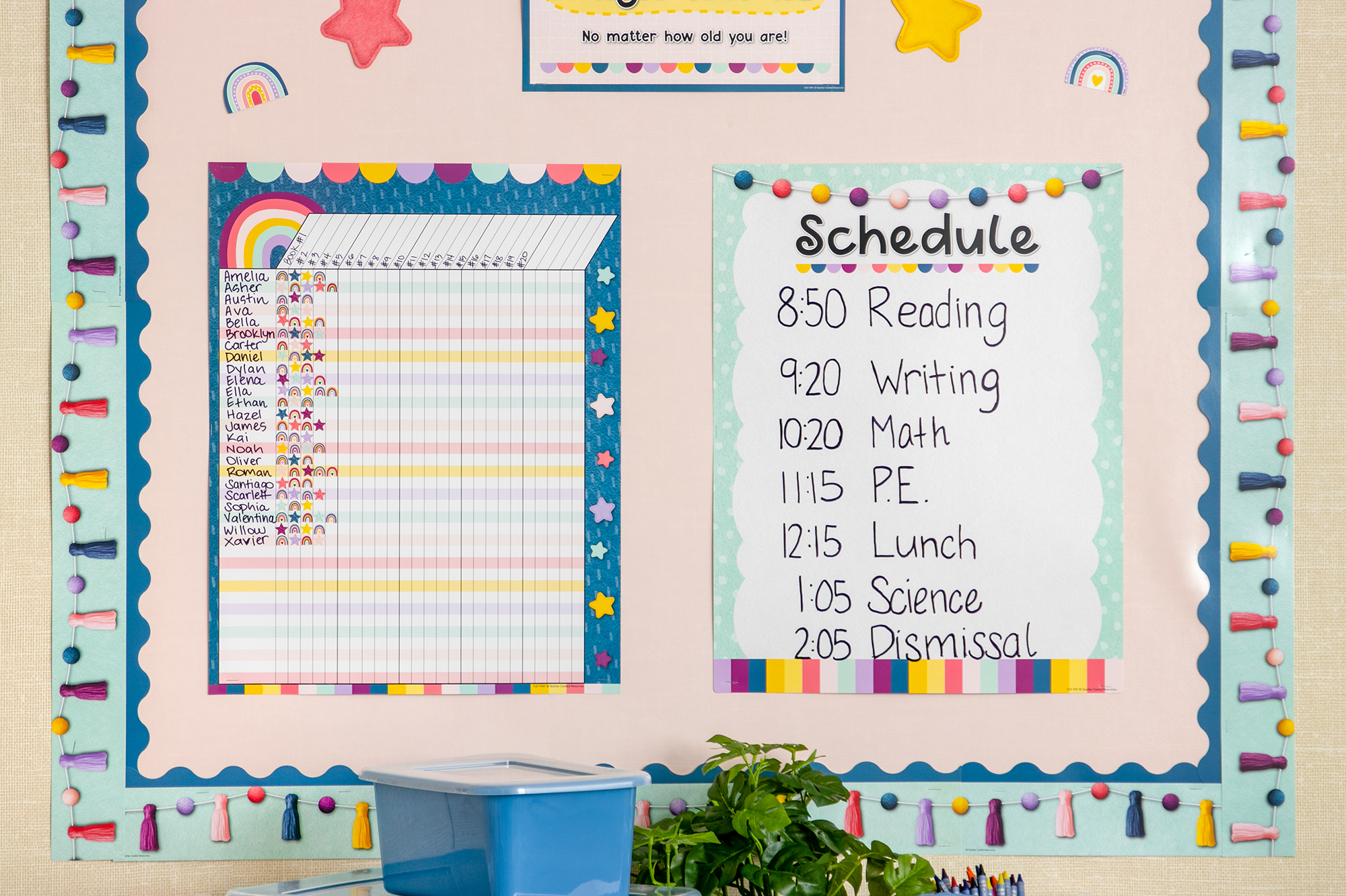 Oh Happy Day Schedule Write-On/Wipe-Off Chart