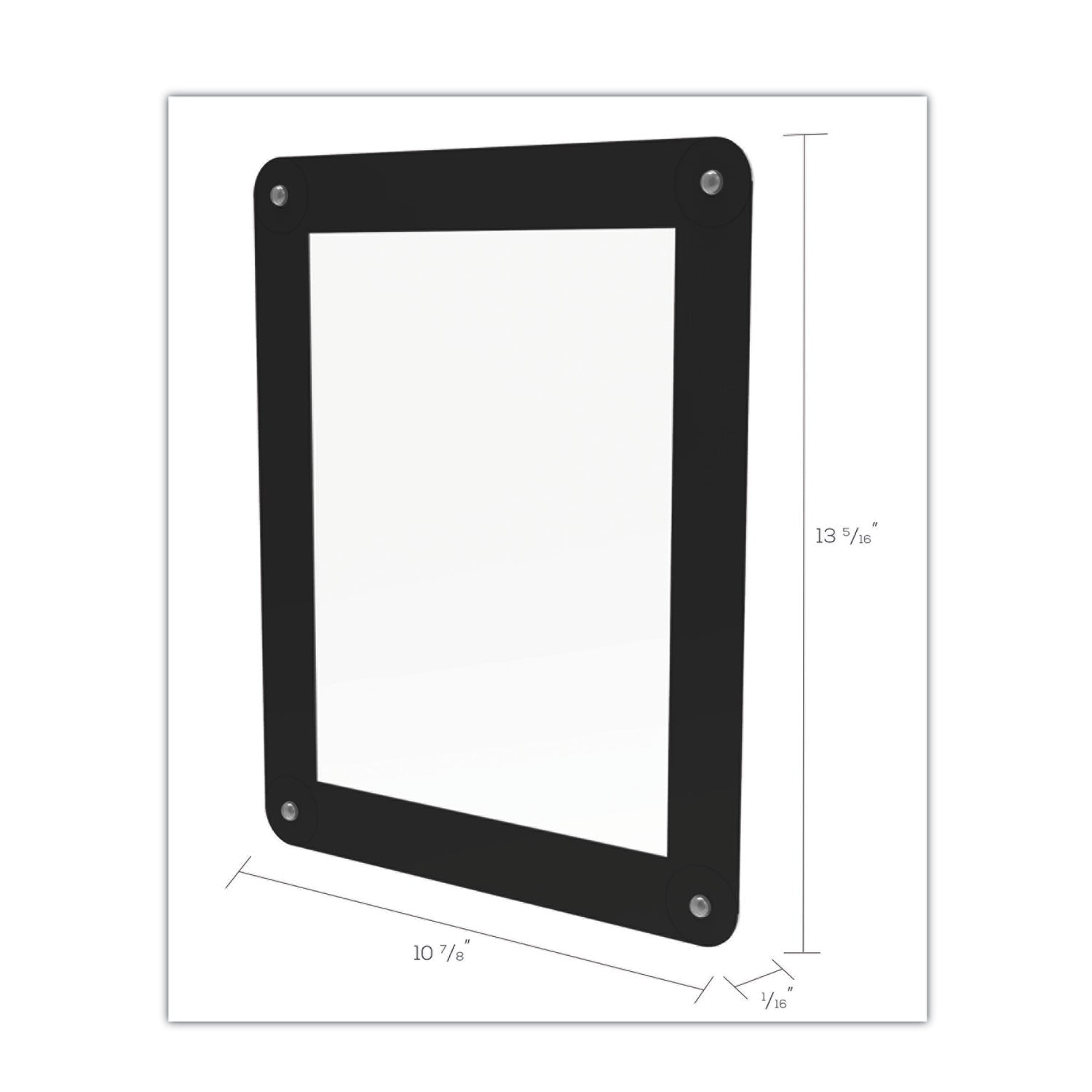 8.5" Width x 11" Height - Rectangular Shape - Glass-mountable, Window-mountable - Double Sided - UV Protected, Heat Resistant, Suction Cup - Restaurant, Door, Wall, Glass - Black - 1 Each