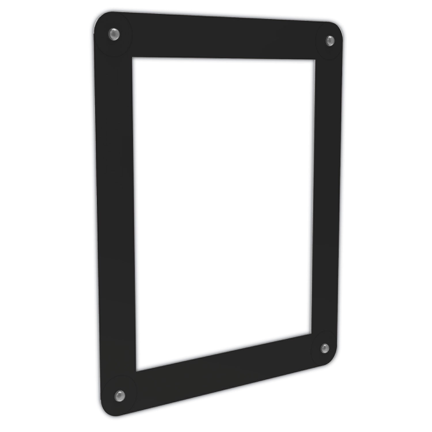8.5" Width x 11" Height - Rectangular Shape - Glass-mountable, Window-mountable - Double Sided - UV Protected, Heat Resistant, Suction Cup - Restaurant, Door, Wall, Glass - Black - 1 Each