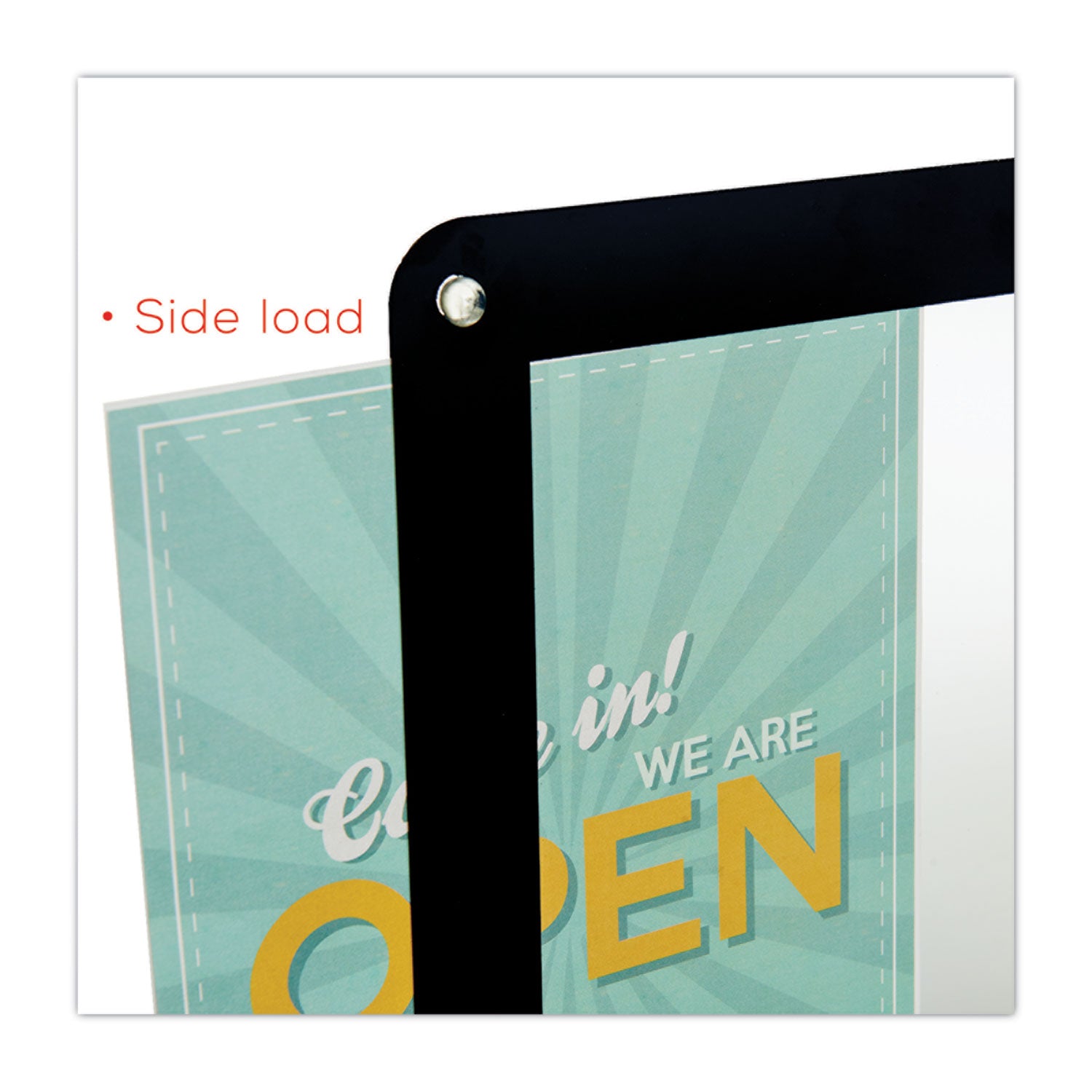 8.5" Width x 11" Height - Rectangular Shape - Glass-mountable, Window-mountable - Double Sided - UV Protected, Heat Resistant, Suction Cup - Restaurant, Door, Wall, Glass - Black - 1 Each
