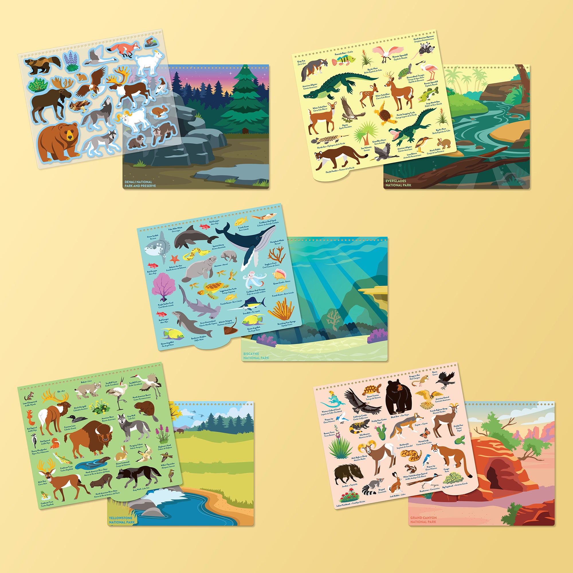 Multi-Park Restickable Stickers