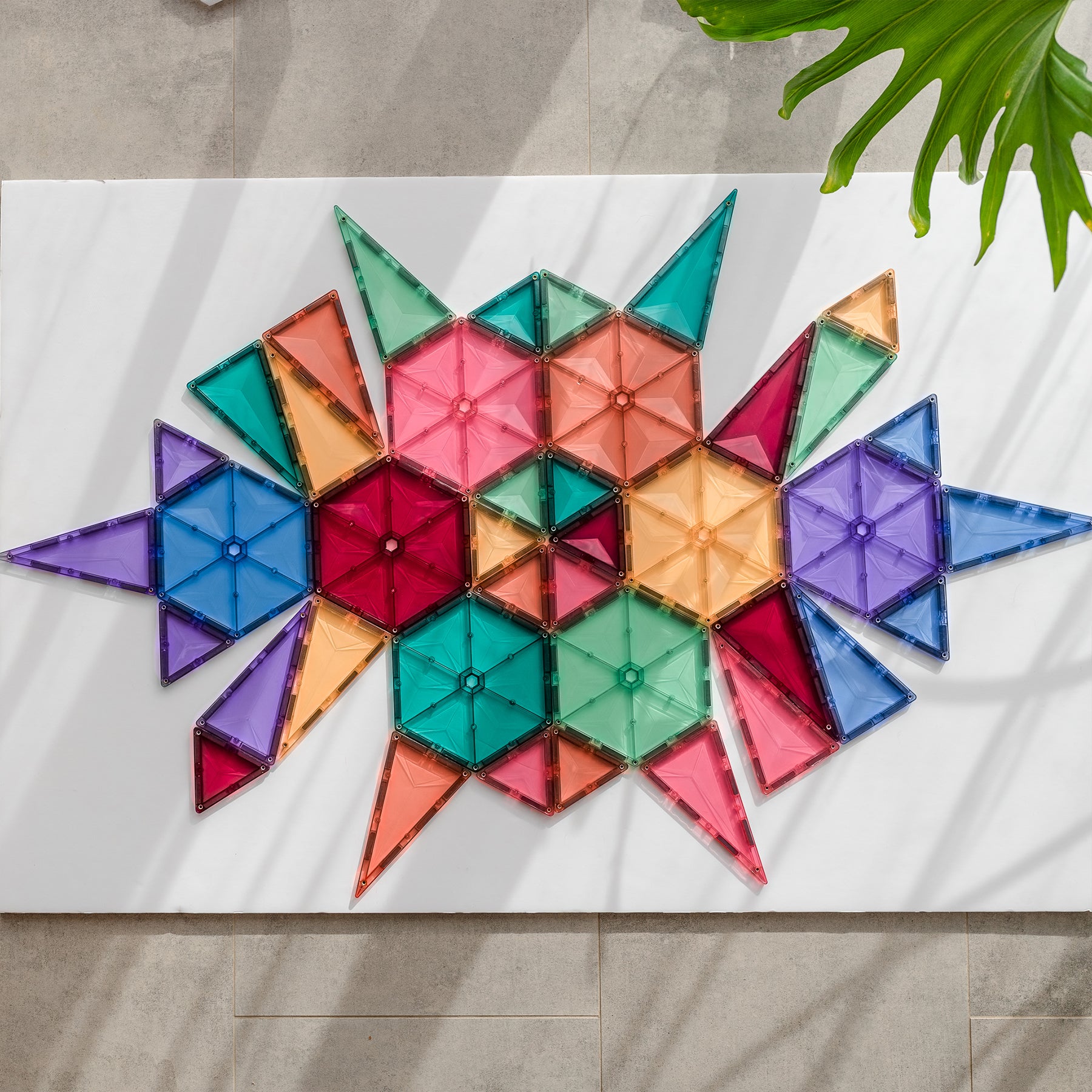 Magnetic Tiles Pastel Geometry Pack, 40 Pieces