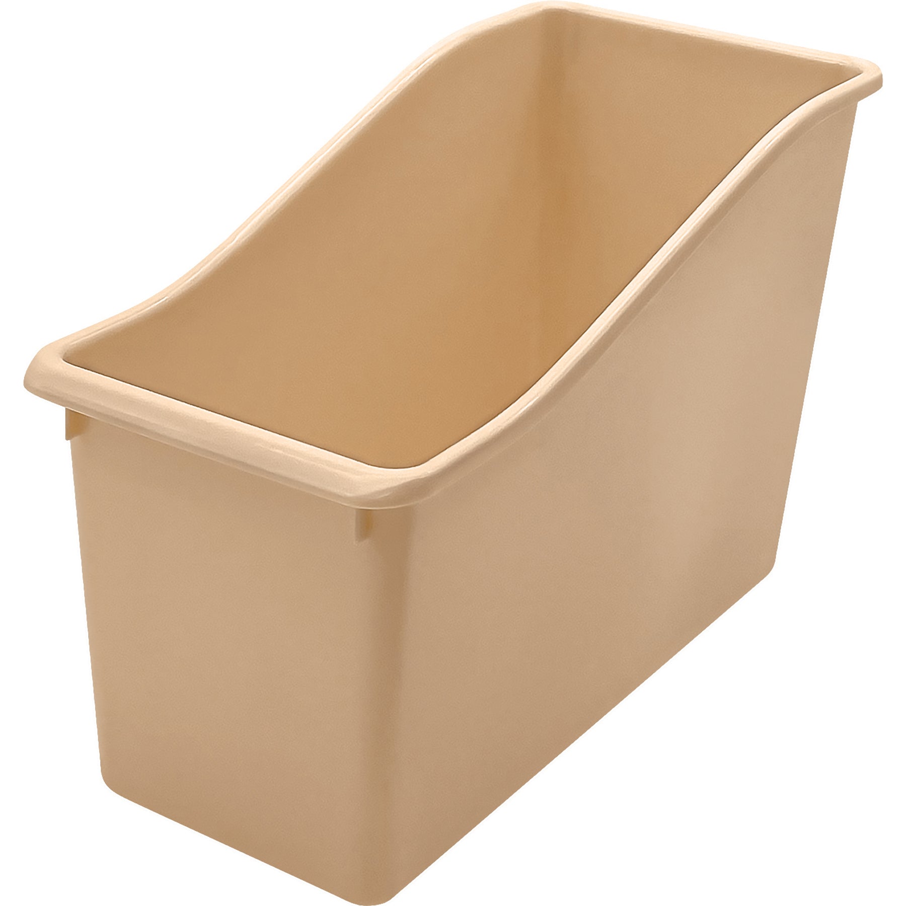 Plastic Book Bin, Light Brown