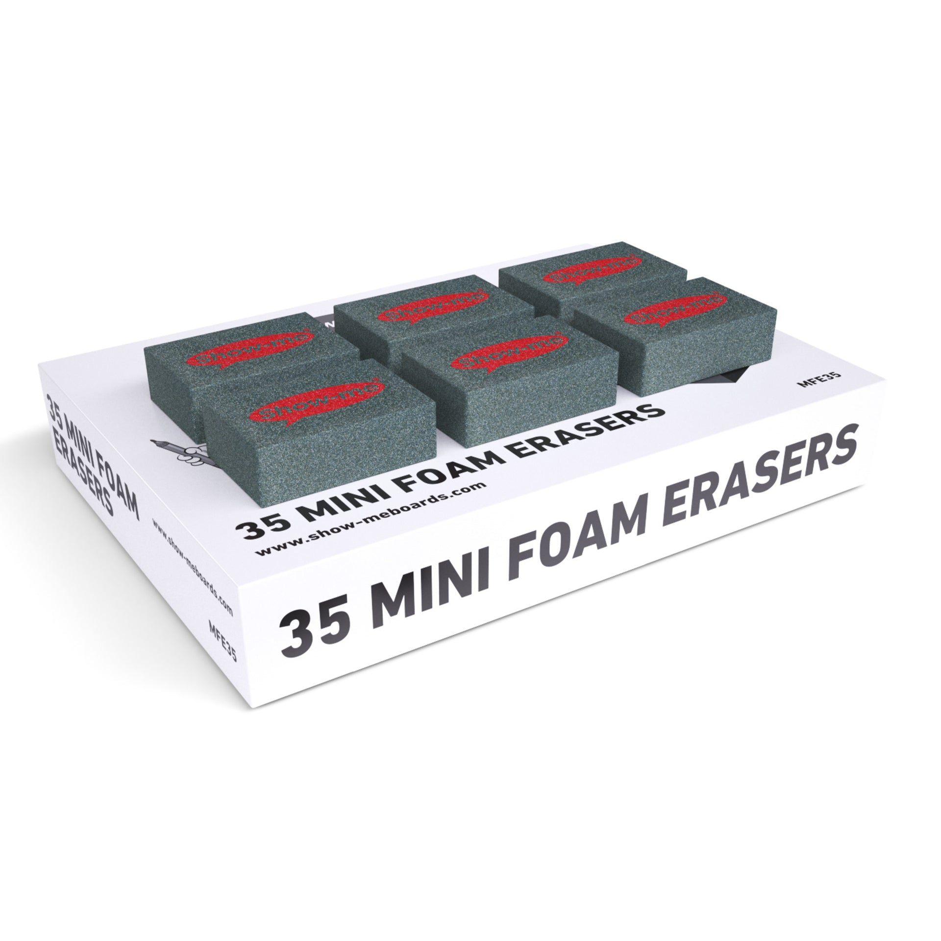 Mini Foam Erasers, Pack of 35