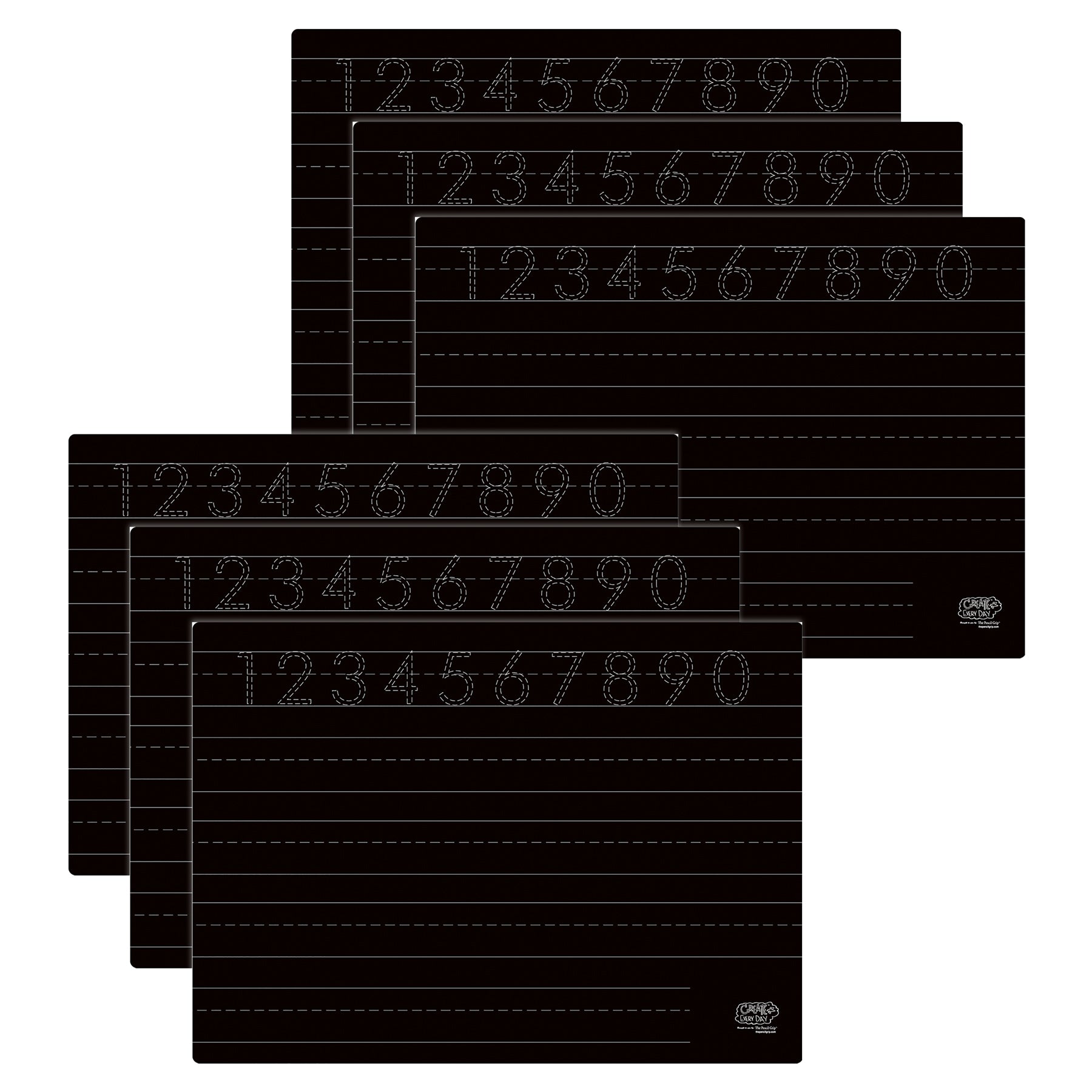 Activity Playmat - Numbers & Shapes (2-Sided), Pack of 6