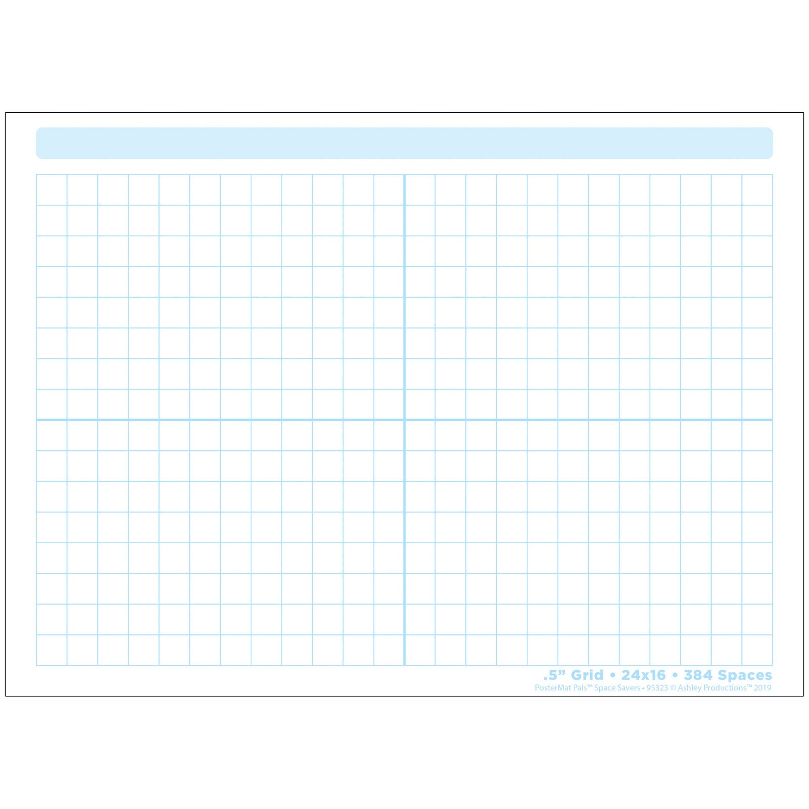 Smart Poly® Single Sided PosterMat Pals® Space Savers, 1/2" Grid Blocks, 468 Blocks, 13" x 9.5"