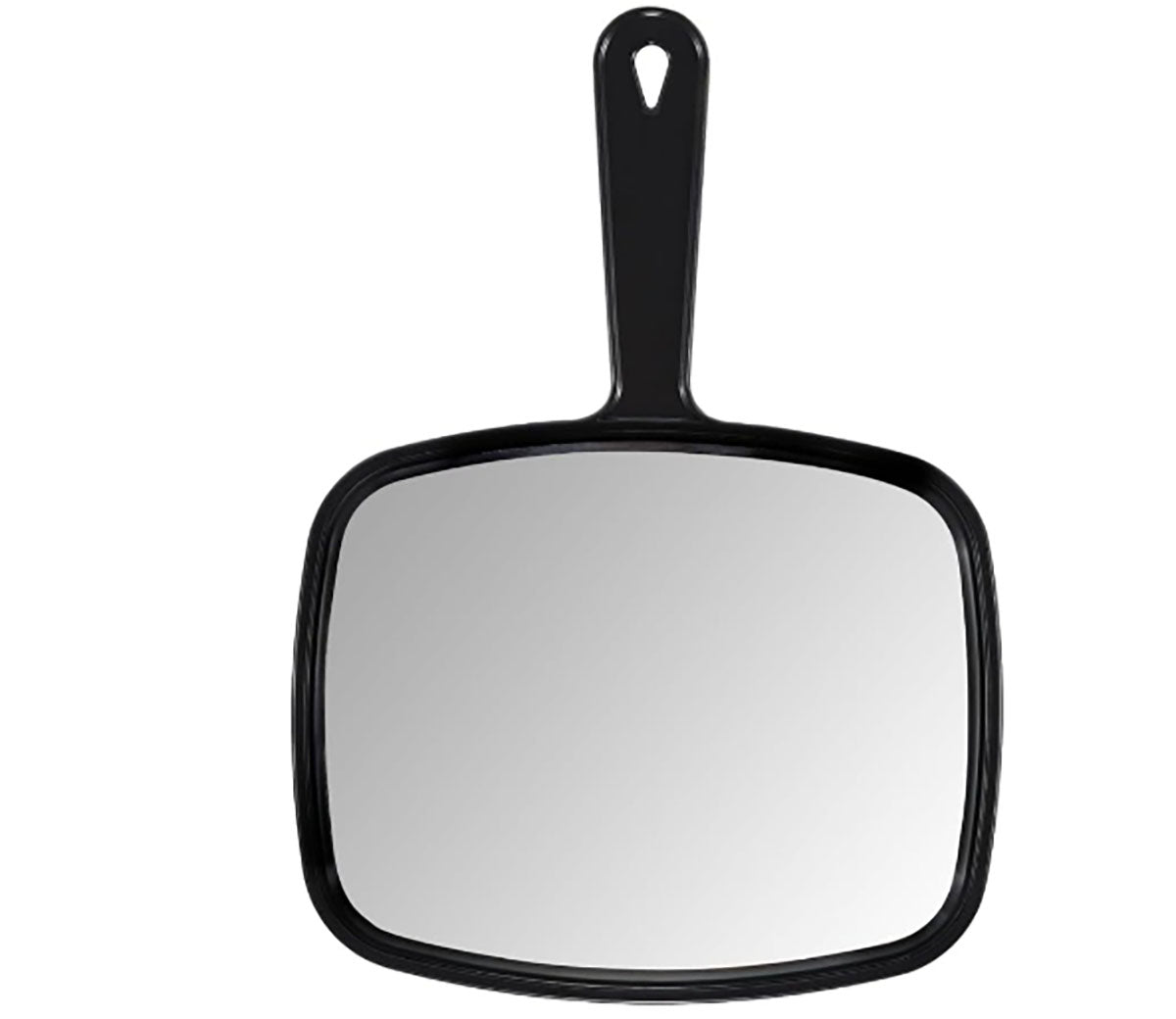 Hand Mirror w/Handle, 7" x 3", Black, 60/cs