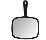 Hand Mirror w/Handle, 7" x 3", Black, 60/cs