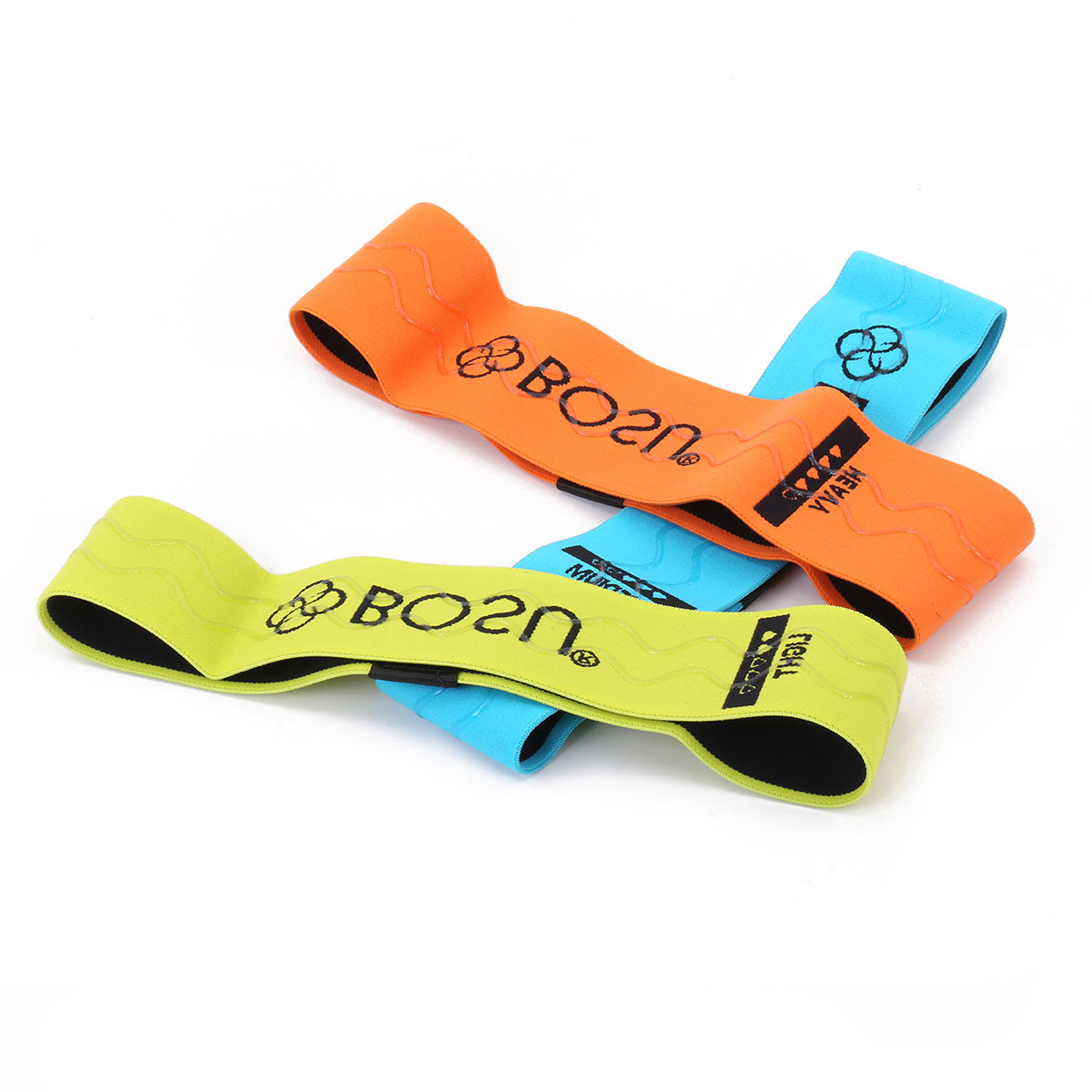 BOSU Fabric Resistance Band, Set of 3 (1 ea: Light, Medium, Heavy)
