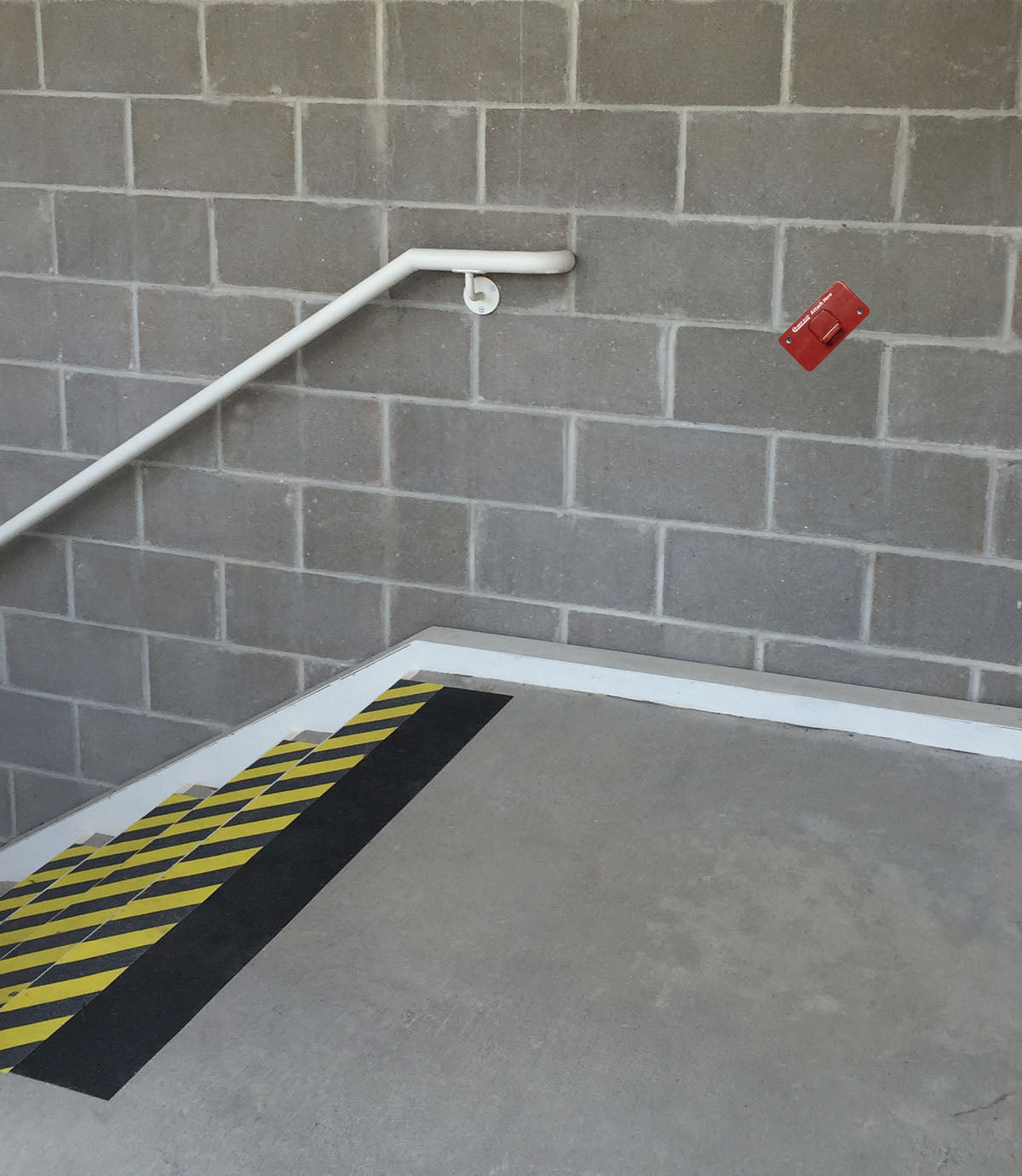 Med Sled wall bracket for hollow block, grout filled, or solild concrete installations
