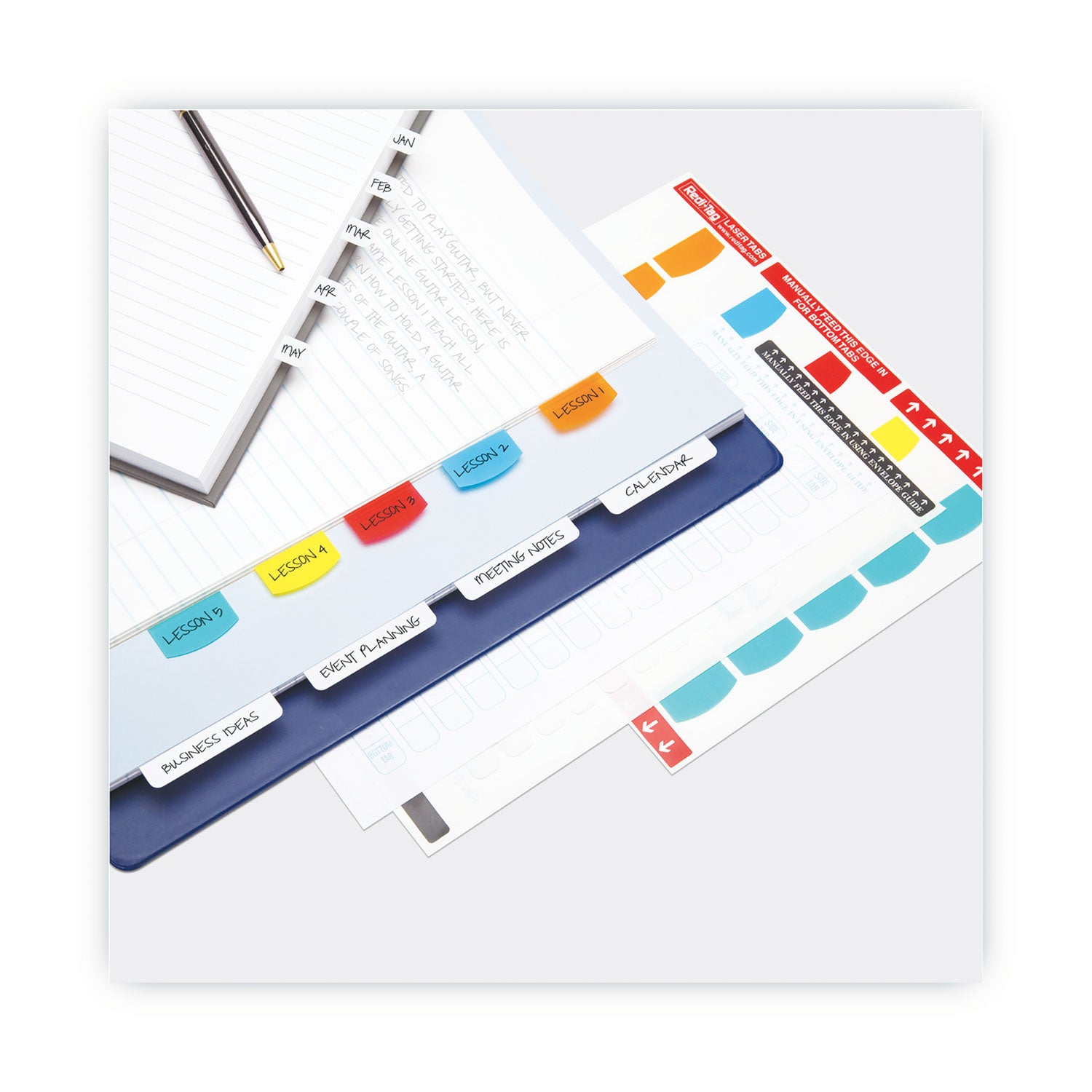 100 Blank Tab(s) - 1.25" Tab Height x 1.12" Tab Width - Self-adhesive, Permanent - White Tab(s) - Non-toxic - 100 / Pack