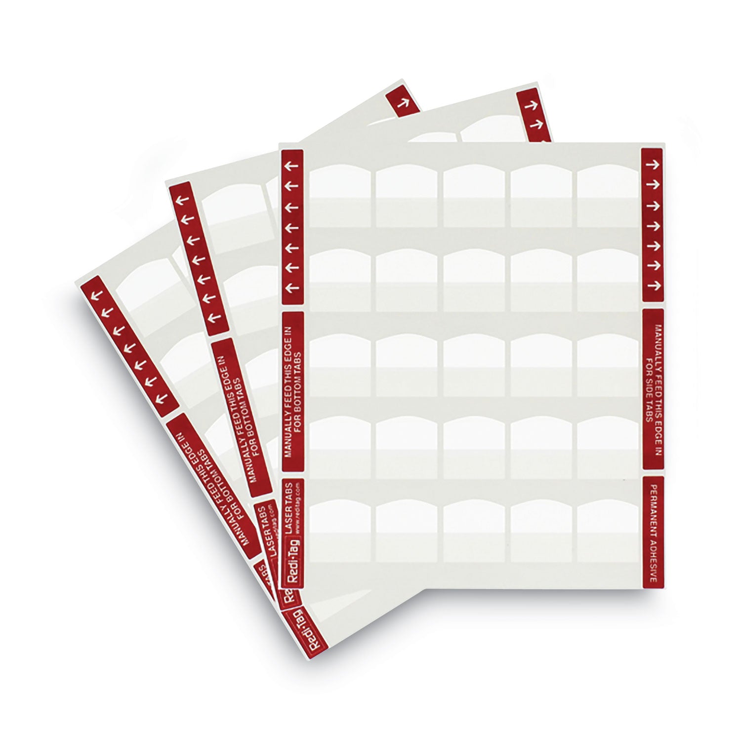 100 Blank Tab(s) - 1.25" Tab Height x 1.12" Tab Width - Self-adhesive, Permanent - White Tab(s) - Non-toxic - 100 / Pack