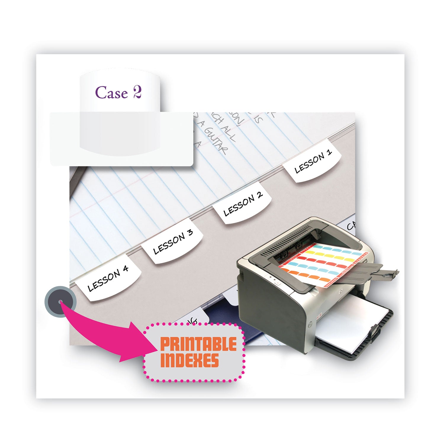 100 Blank Tab(s) - 1.25" Tab Height x 1.12" Tab Width - Self-adhesive, Permanent - White Tab(s) - Non-toxic - 100 / Pack