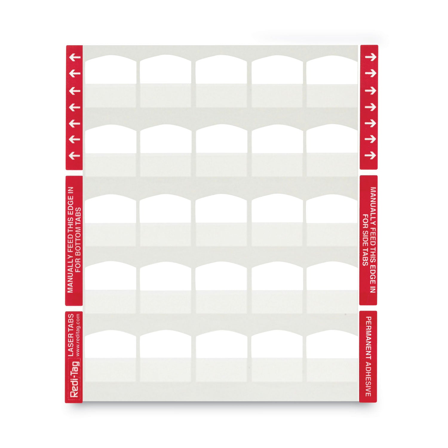 100 Blank Tab(s) - 1.25" Tab Height x 1.12" Tab Width - Self-adhesive, Permanent - White Tab(s) - Non-toxic - 100 / Pack
