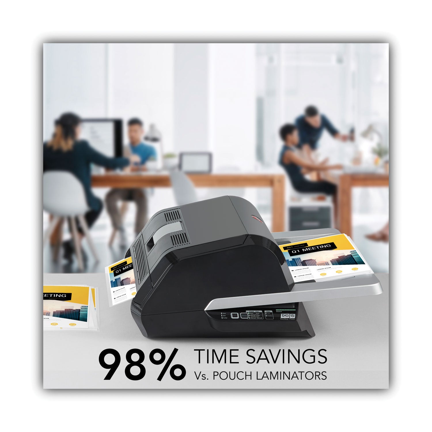 8.50" Lamination Width - 5 mil Lamination Thickness - 9.6" Height x 22.7" Width x 18.8" Depth
