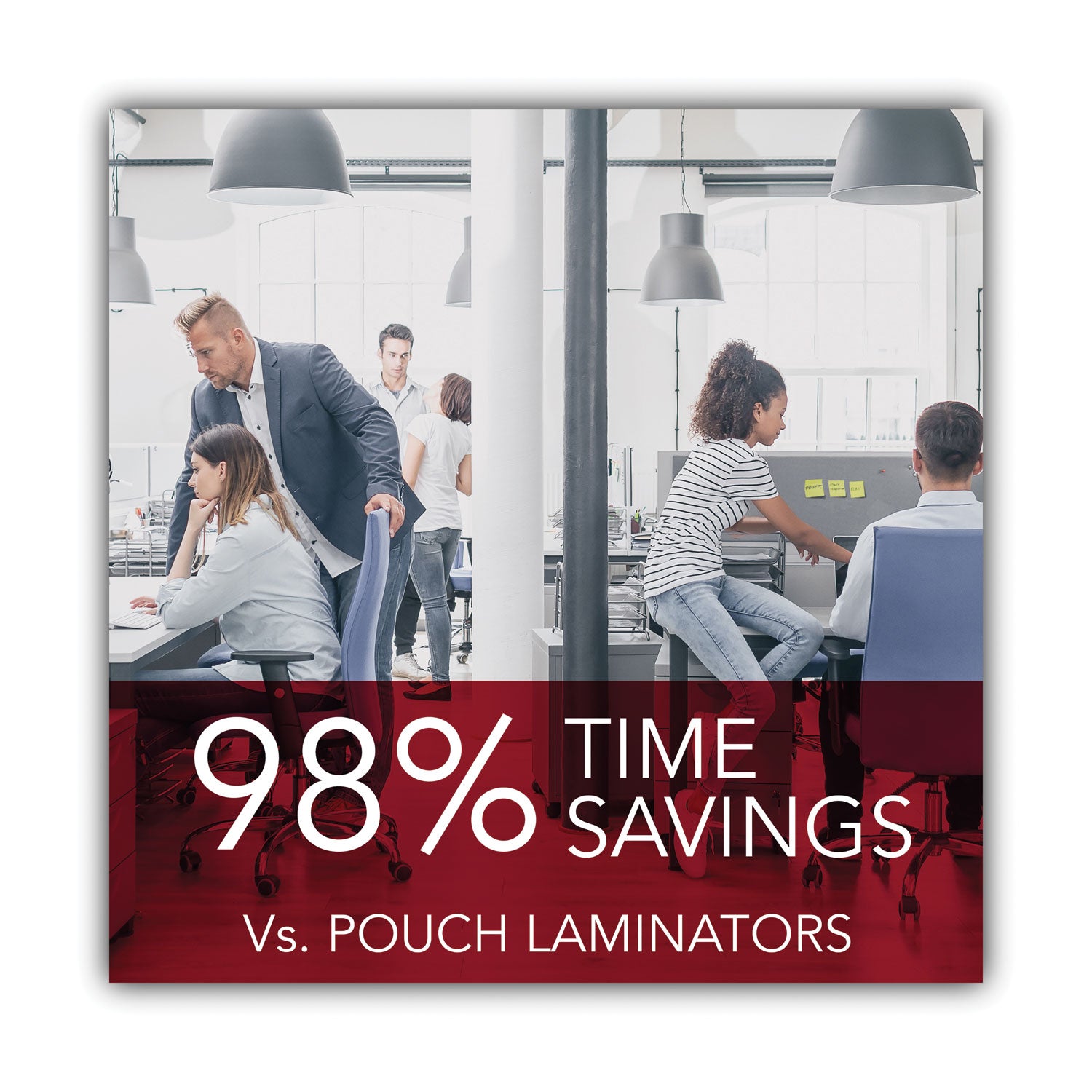 8.50" Lamination Width - 5 mil Lamination Thickness - 9.6" Height x 22.7" Width x 18.8" Depth