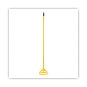 Quick Change Side-Latch Plastic Mop Head Handle, 60" Aluminum Handle, Yellow