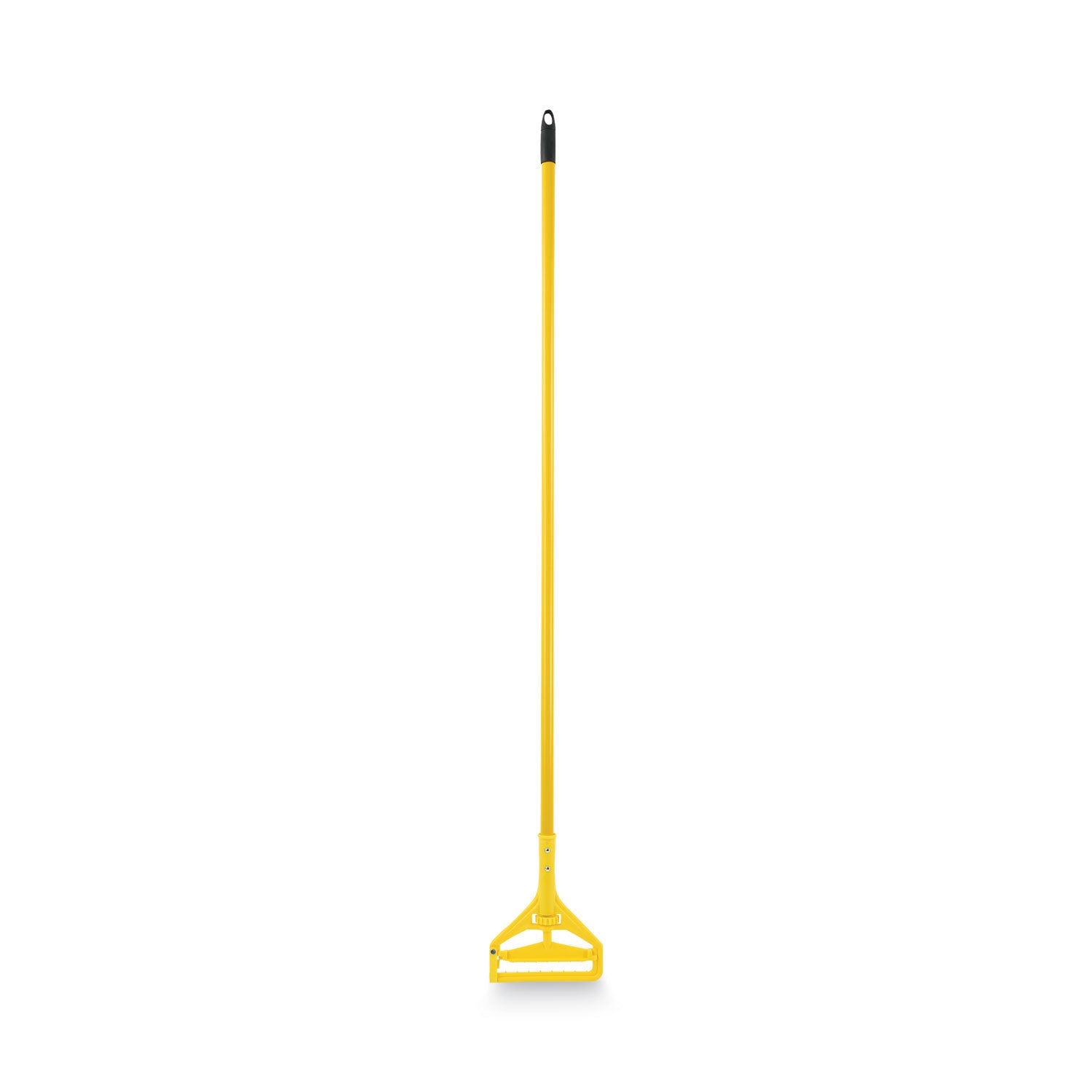 Quick Change Side-Latch Plastic Mop Head Handle, 60" Aluminum Handle, Yellow