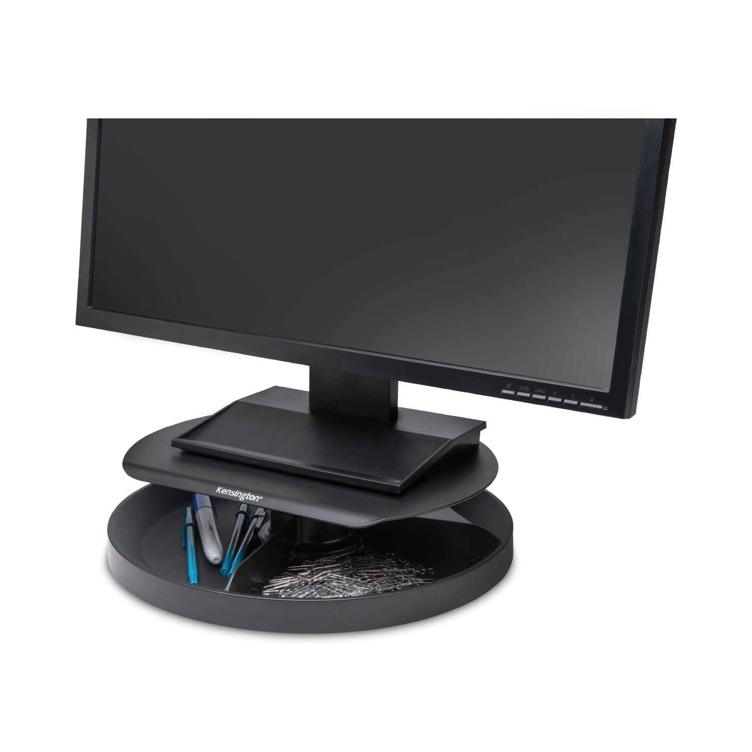 40 lb Load Capacity - Flat Panel Display Type Supported - 3.10" Height x 12.60" Width x 12.60" Depth - Desktop - Black - Ergonomic