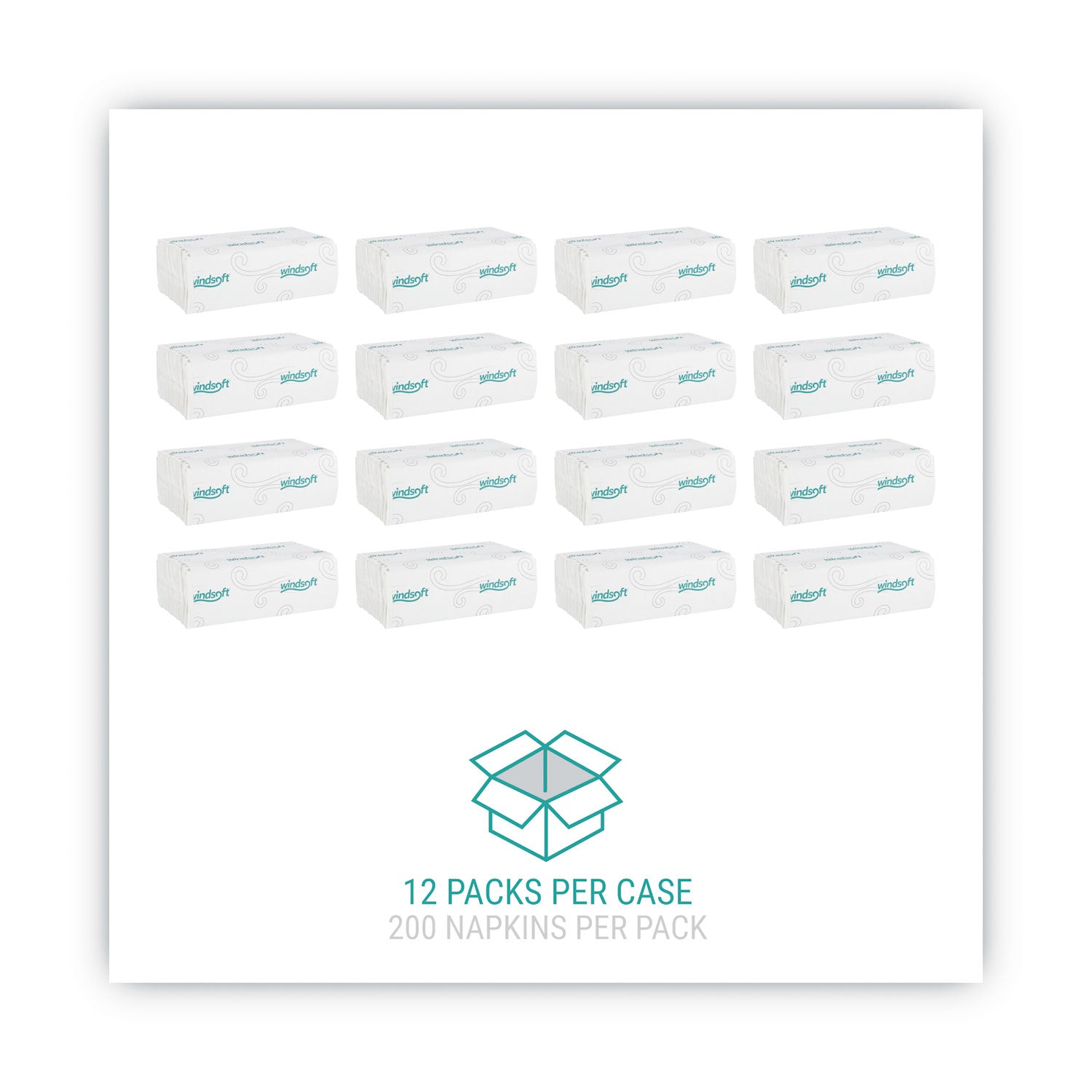 C-Fold Paper Towels, 1-Ply, 10.2 x 13.25, White, 200/Pack, 12 Packs/Carton