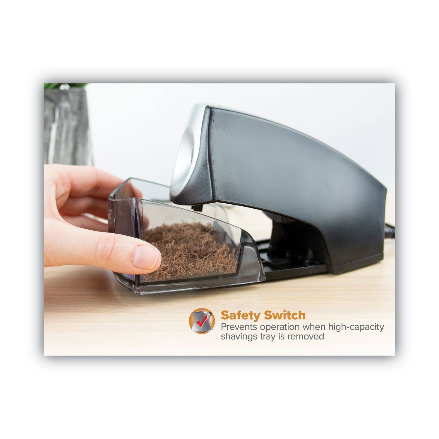 Personal Electric Pencil Sharpener, Ac-Powered, 4.25 X 8.4 X 4, Black