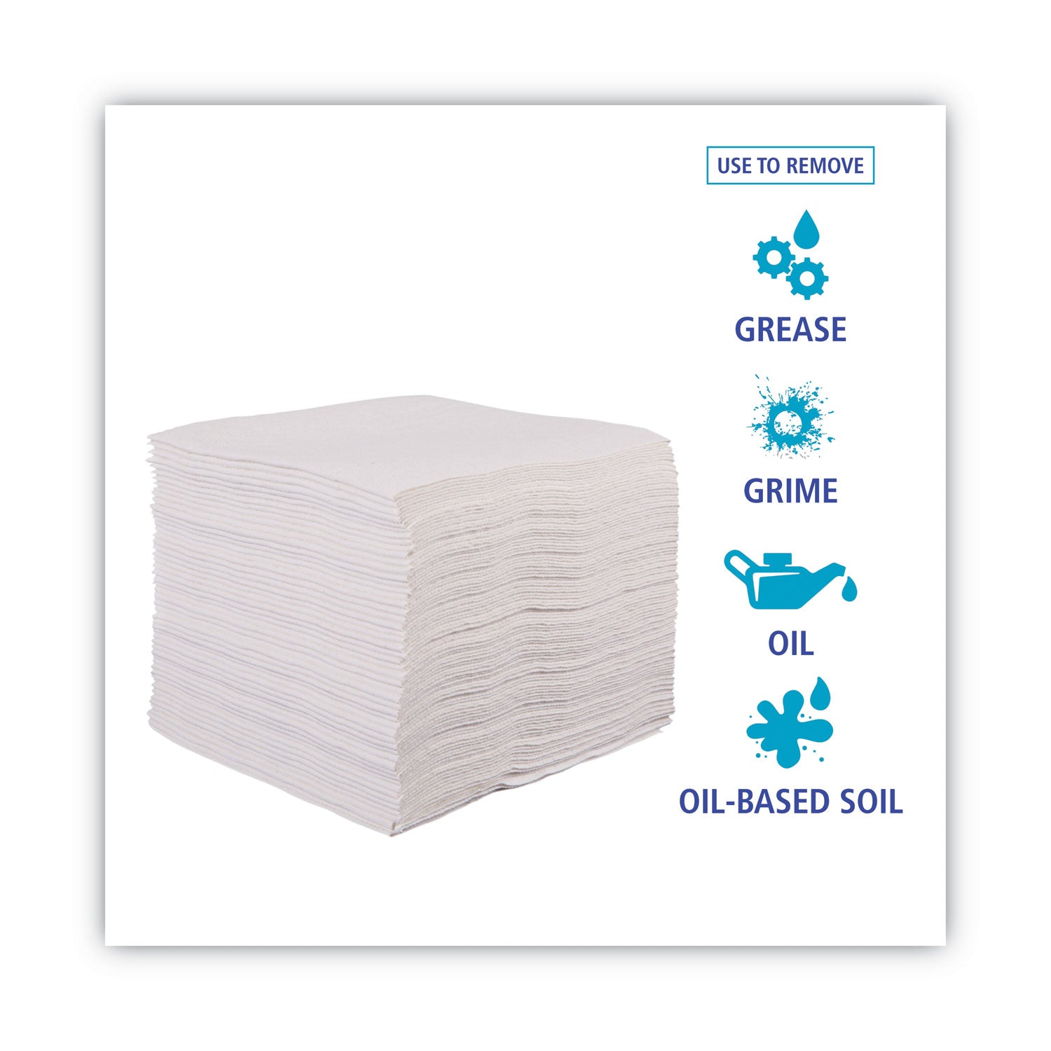 DRC Wipers, 12 x 13, White, 90 Bag, 12 Bags/Carton