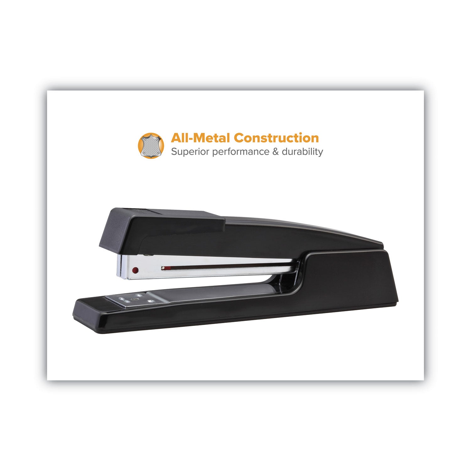 All-Metal Black Stapler, 20 Sheets