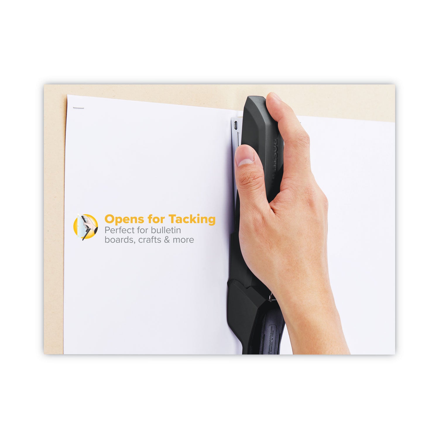 Black Anti-Microbial Desktop Stapler