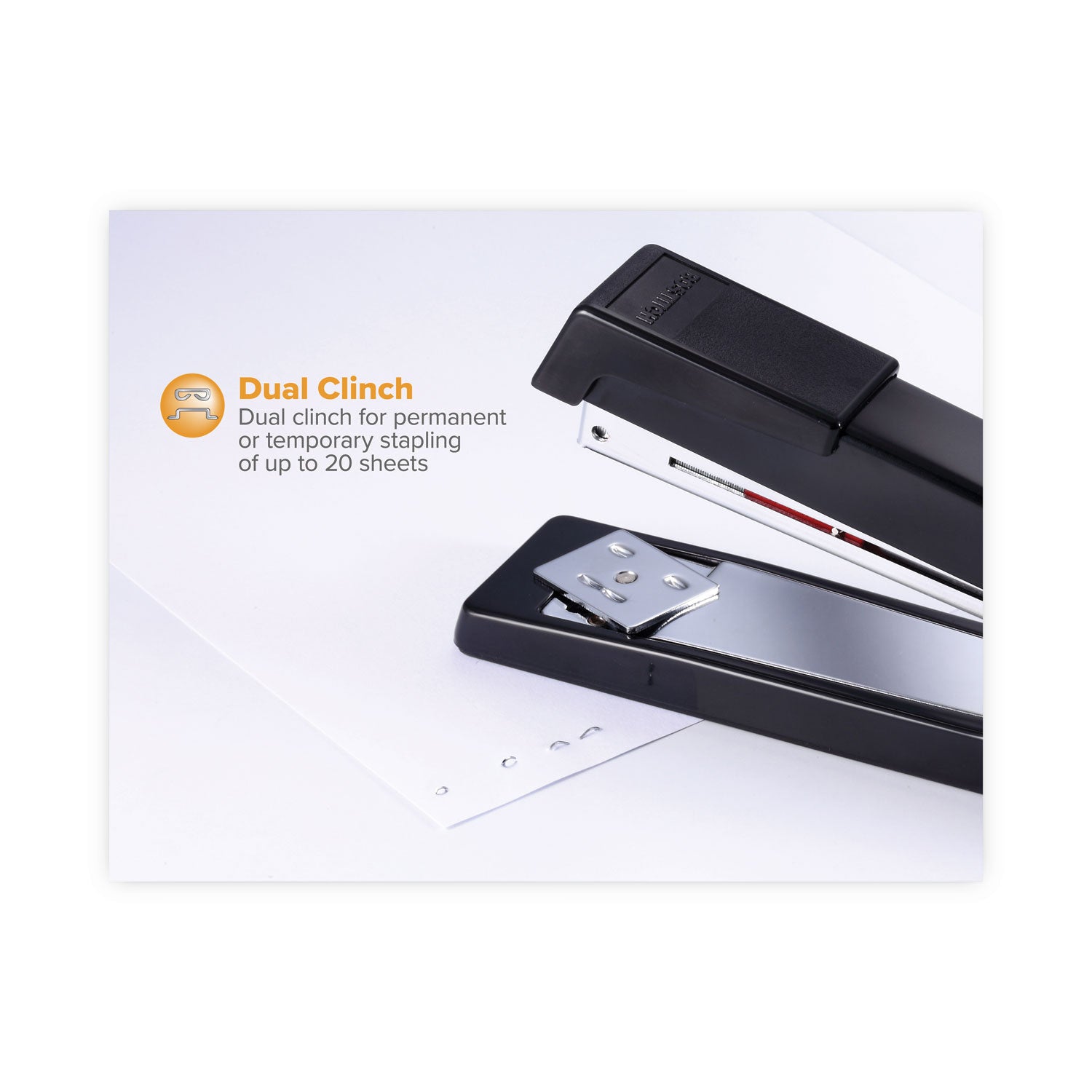 All-Metal Black Stapler, 20 Sheets