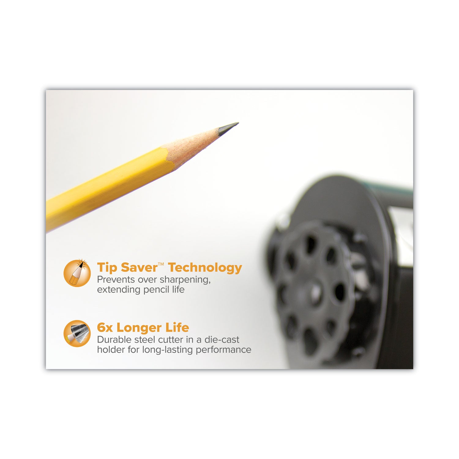 Antimicrobial Manual Pencil Sharpener, Black
