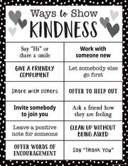 Ways to Show Kindness Chart