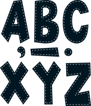Black Stitch 7" Fun Font Letters