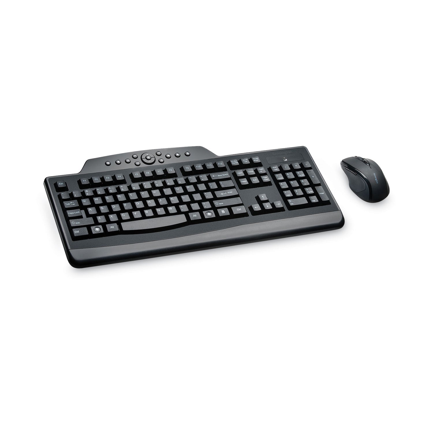 USB Wireless RF 2.40 GHz Keyboard - English, French - Black - USB Wireless RF Mouse - Optical - Scroll Wheel - Black - Right-handed for PC - 1 Each