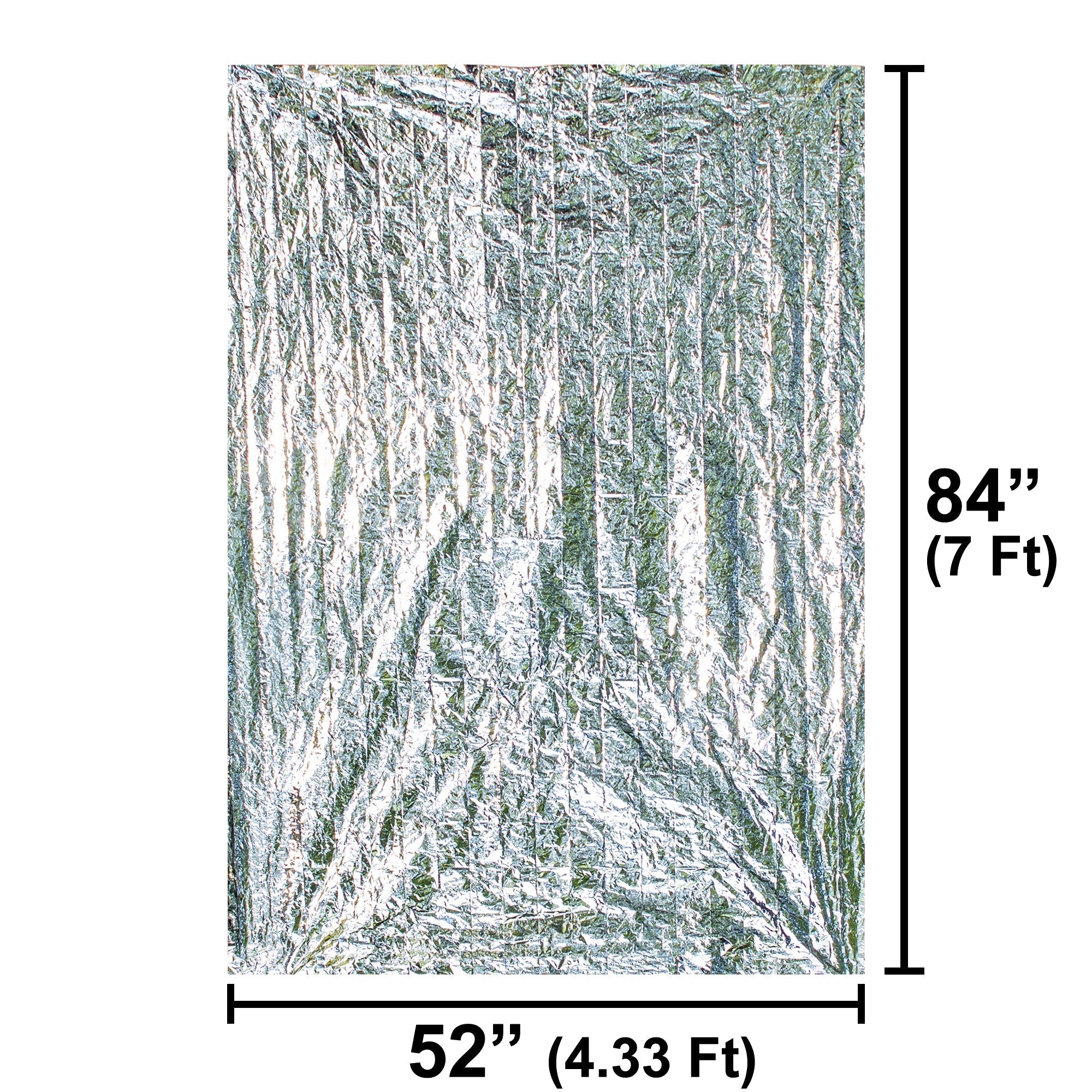 Mylar Emergency Thermal Space Blanket 84" x 52" - 100 in the Pack