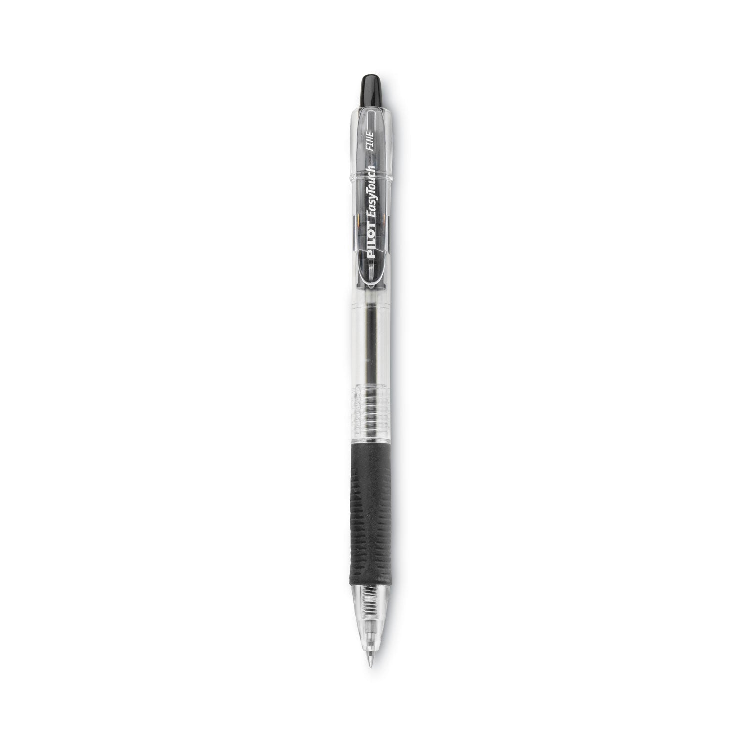 Pilot Retractable Ballpoint Pens - 0.7 mm Fine Pen Point - Refillable - Retractable - Black Ink - Clear Barrel - 1 Dozen