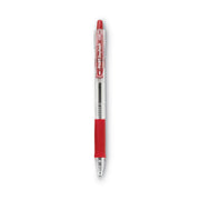 Pilot Retractable Ballpoint Pens - 0.7 mm Fine Pen Point - Refillable - Retractable - Red Ink - Clear Barrel - 1 Dozen