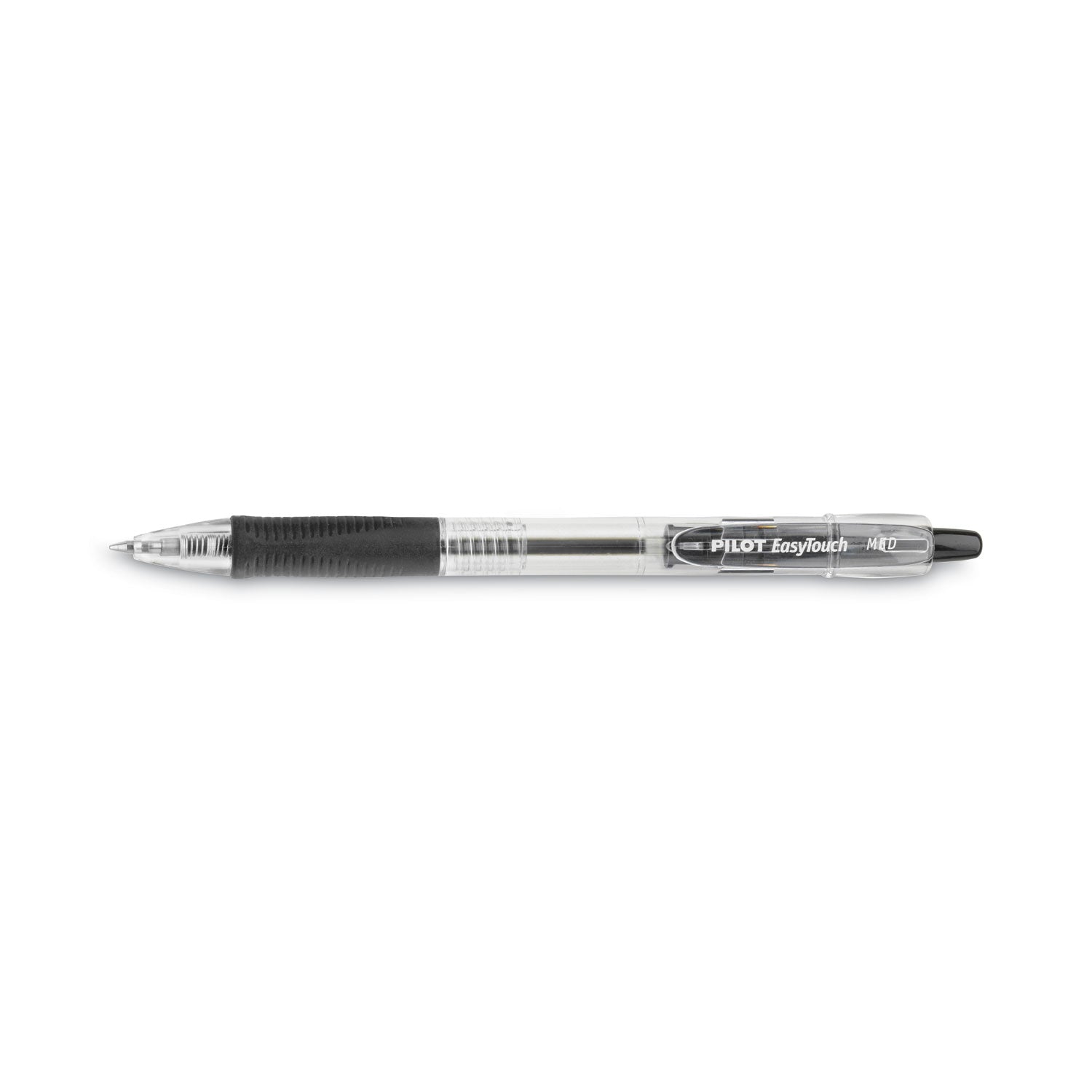Pilot Retractable Ballpoint Pens - 1 mm Medium Pen Point - Refillable - Retractable - Black Ink - Clear Barrel - 1 Dozen