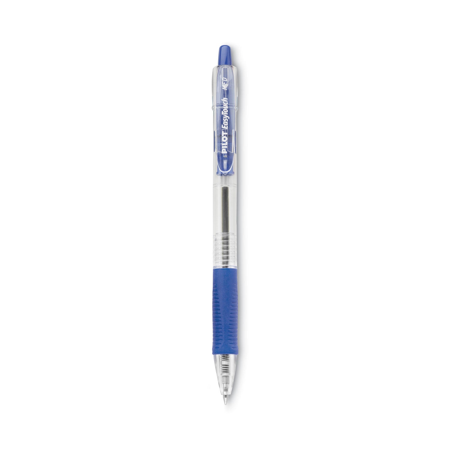 Pilot Retractable Ballpoint Pens - 1 mm Medium Pen Point - Refillable - Retractable - Blue Ink - Clear Barrel - 1 Dozen