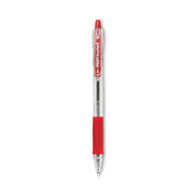 Pilot Retractable Ballpoint Pens - 1 mm Medium Pen Point - Refillable - Retractable - Red Ink - Clear Barrel - 1 Dozen