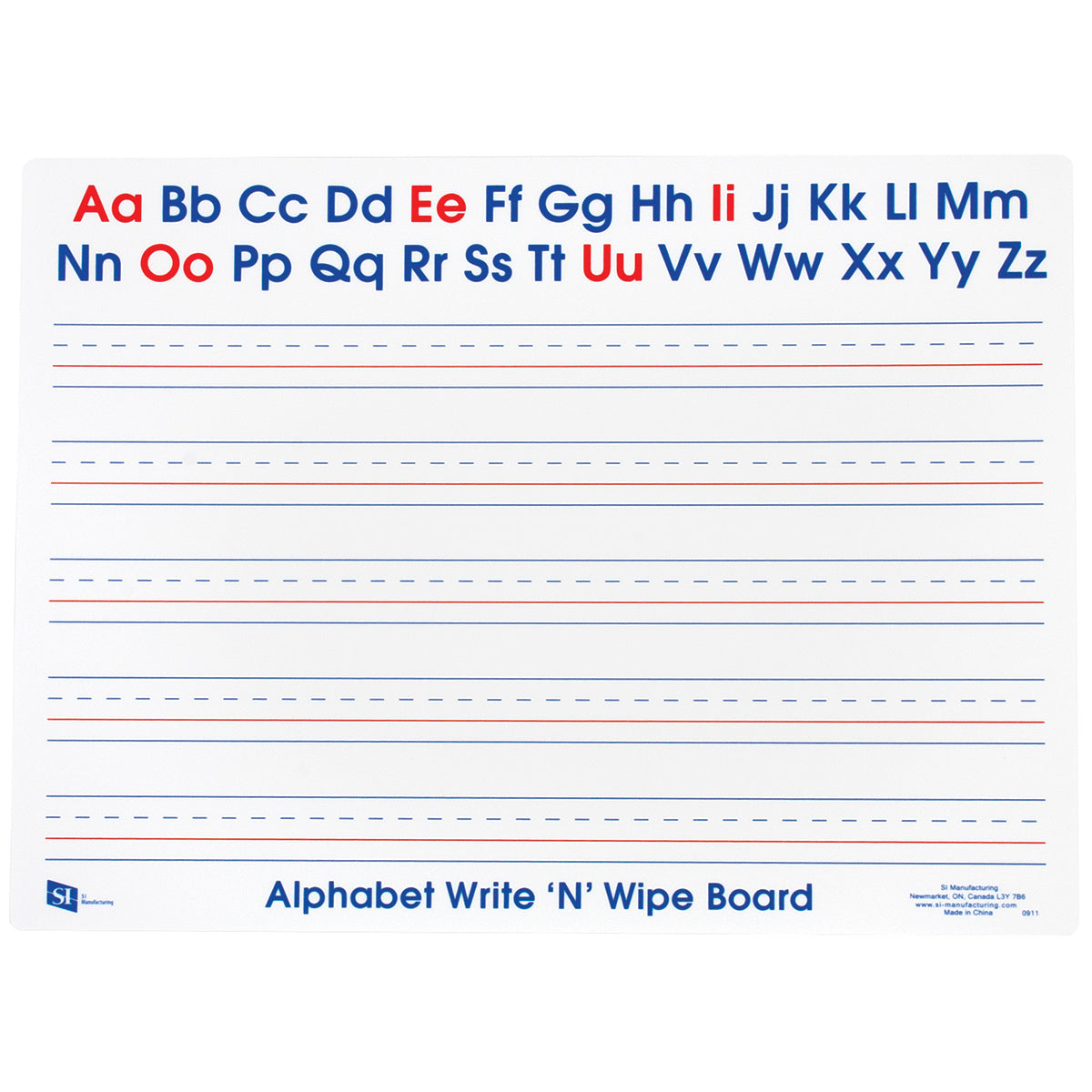 Dry Erase Boards 9x11" Alphabet - Pack of 10
