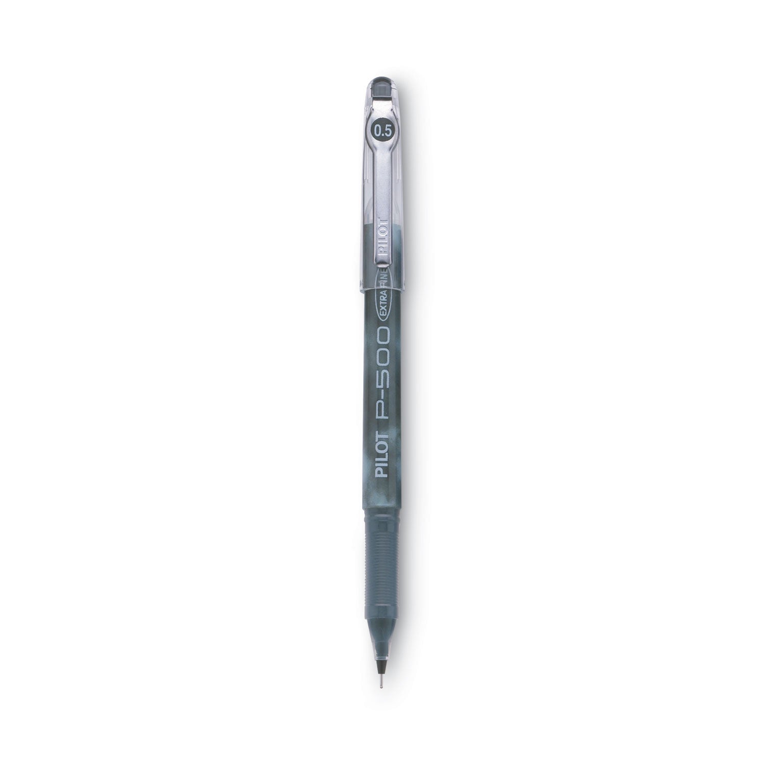 Pilot Precise P-500 Precision Point Extra-Fine Capped Gel Rolling Ball Pens - 0.5 mm Extra Fine Needle Pen Point - Black Ink - Gel-based - Black Barrel - 1 Dozen