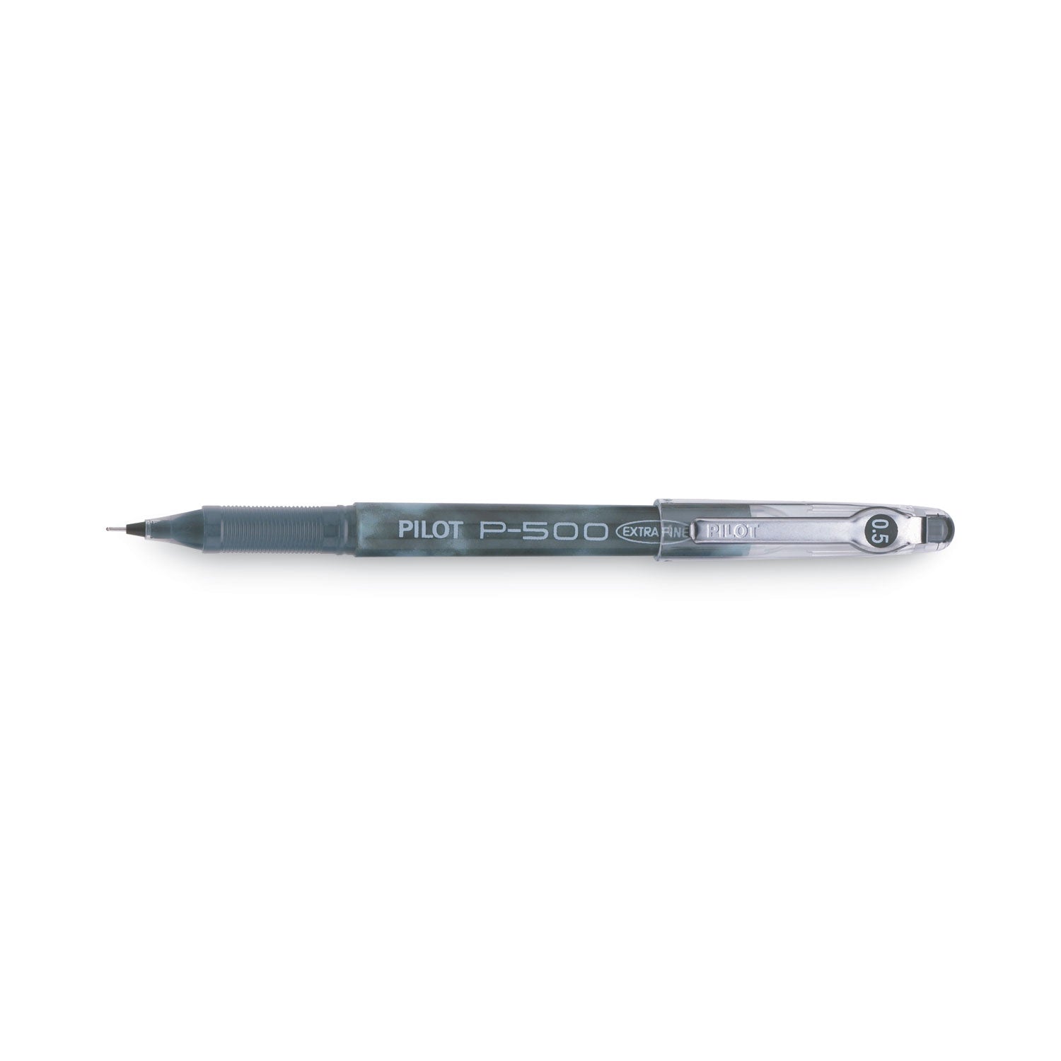 Pilot Precise P-500 Precision Point Extra-Fine Capped Gel Rolling Ball Pens - 0.5 mm Extra Fine Needle Pen Point - Black Ink - Gel-based - Black Barrel - 1 Dozen