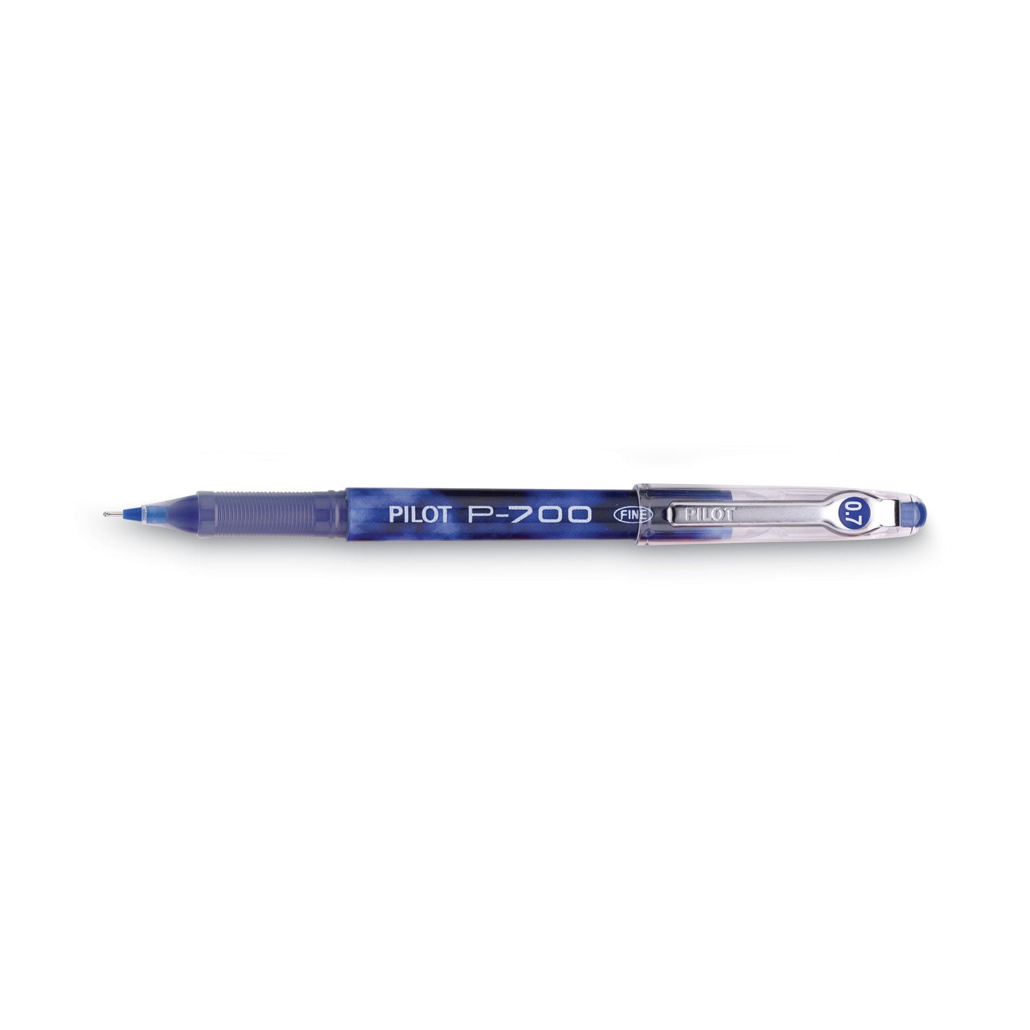 Pilot Precise P-700 Precision Point Fine Capped Gel Rolling Ball Pens - 0.7 mm Fine Pen Point - Blue Ink - Gel-based - Blue Barrel - 1 Dozen